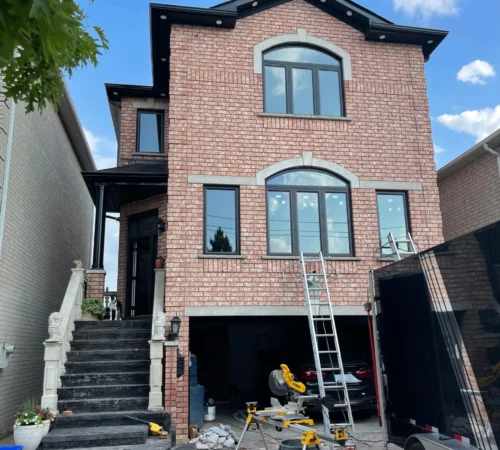 Brown Exterior Full-House Window Replacement Project in Toronto, Ontario - toronto brown exterior full house window replacement