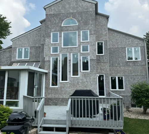 Triple-Glass Full-House Window Replacement Project in Winnipeg, Manitoba - two storey home window replacement