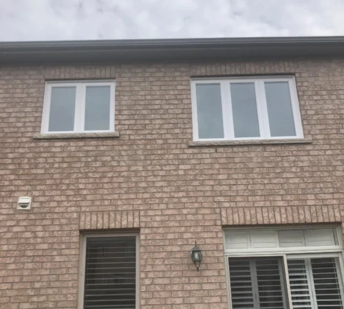 Triple-Glass Window Replacement Project in Brampton, Ontario - upper windows rear exterior