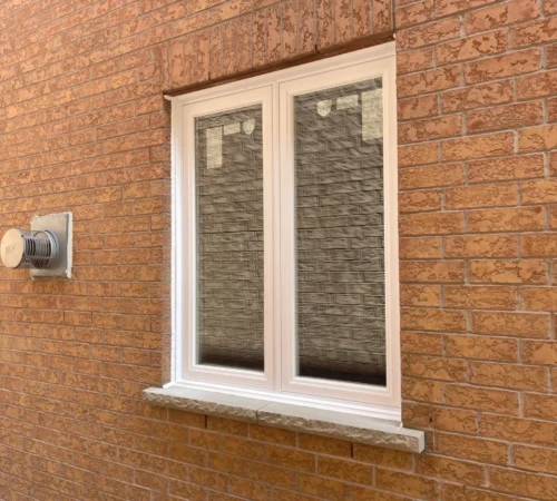 Brick-to-Brick Window Replacement Project in Richmond Hill, Ontario - white window brick exterior
