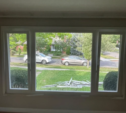 Tilt-and-Turn Window Replacement Project in Etobicoke, Ontario - wide window room interior