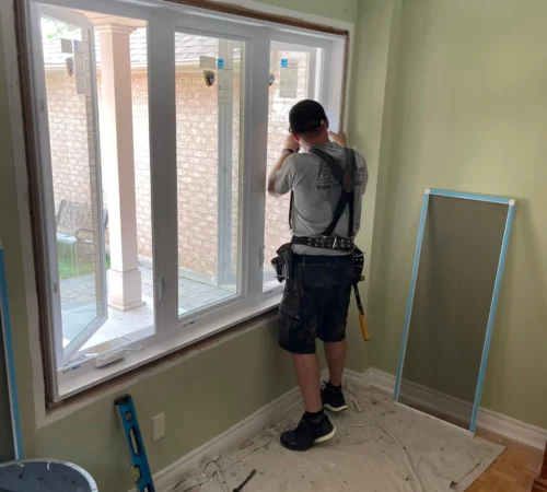 Brick-to-Brick Window Replacement Project in Richmond Hill, Ontario - window installation interior
