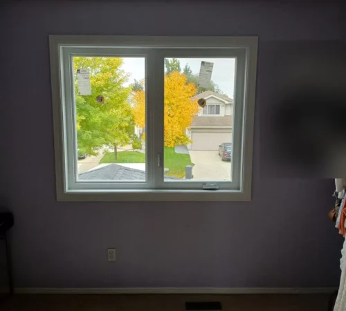 Bedroom window with one casement and one fixed pane, triple glass